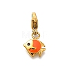 Fish 304 Stainless Steel Enamel Pendant Decorations STAS-R159-48G-03-1