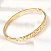 304 Stainless Steel Crystal Rhinestone Hinged Cuff Bangles for Women SA-CBAF851-05G-2