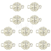 10 Bags Alloy Rhinestone Magnetic Clasps RB-FS0001-08S-1