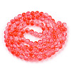 Transparent Crackle Baking Paint Glass Beads X1-DGLA-T003-01C-12-2