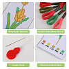 Gorgecraft 4 Sets 4 Style DIY Flower Bookmark Cross-Stitch Kit DIY-GF0009-28-6