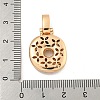 Brass Micro Pave Clear Cubic Zirconia Pendants KK-B099-01G-O-3