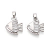 Brass Micro Pave Clear Cubic Zirconia Charms KK-N259-14P-1