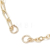 Brass Paperclip Chain Cable Chain Bracelet Slider Making AJEW-JB01523-2