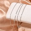 Brass Oval Link Chain Necklaces NJEW-H053-01A-P02-3