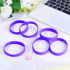 24Pcs Word Silicone Cord Bracelet Wristband BJEW-CN0001-21-3