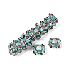 3D Lampwork & Brass Core European Beads FOIL-Q004-01B-2