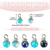 100Pcs Mixed Styles Glass Pendants PALLOY-TADJ00007-3