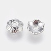 6-Petal Tibetan Style Alloy Flower Bead Caps TIBE-S220-P-RS-1