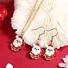 Christmas Alloy Enamel Dangle Earrings & Pendant Necklaces Sets for Women QO4736-3-2