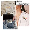 6Pcs 3 Style Steel Brooches JEWB-CJ00006-7
