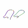 304 Stainless Steel Hoop Earrings Findings Kidney Ear Wires STAS-N098-006-4