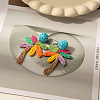 Raffia Dangle Stud Earrings WGDAA6F-04-1