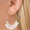 10 Pairs 10 Style Plastic & Resin Imitation Pearl Beaded Hoop Earrings Set EJEW-AN0003-45-4