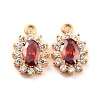 Real 18K Gold Plated Brass Micro Pave Cubic Zirconia Charms ZIRC-Z023-04C-NR-2