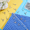60Pcs 5 Styles Tibetan Style Alloy Dinosaur Pendant Decorations HJEW-HY0001-26-4