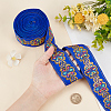Flat Ethnic Style Embroidery Polyester Ribbons OCOR-WH0067-86A-3
