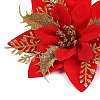 Glitter Polyester & Plastic Artificial Flower AJEW-C039-01C-3