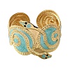 304 Stainless Steel Enamel Cuff Bangles for Women BJEW-E112-02G-2