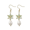Anti-Tarnish Electroplate Bicone Glass Pearl Teardrop Beads Dangle Earrings EJEW-MZ00765-02-2