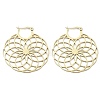 304 Stainless Steel Hollow Flower Hoop Earrings for Women EJEW-R156-06G-1