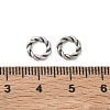 Brass European Beads KK-CBADC51-01AS-2