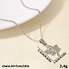 304 Stainless Steel Maple Leaf Pendant Necklaces for Women WG7180D-01-1