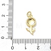 Brass with Rhinestone Pendants KK-CBAD872-01G-05-3
