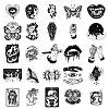 50Pcs Halloween PVC Self-Adhesive Cartoon Stickers PW-WG77550-01-5