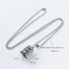 Viking Dog Guardian Bell 304 Stainless Steel Pendant Box Chain Necklaces for Men Women HU1943-5