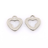304 Stainless Steel Open Heart Charms STAS-J014-02-1