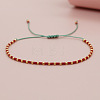 Glass Seed Beads Braided Bead Bracelets MT5795-1-1
