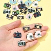 25Pcs 8 Styles Alloy Enamel Pendants ENAM-FS0003-13-8