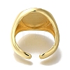 Rack Plating Round with Saint Brass Open Cuff Rings RJEW-S411-11G-01-3