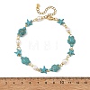 Ocean Starfish Turtle Anklets AJEW-AN00847-01-3
