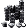 50Pcs Round Aluminum Packing Boxes with Visible Window Lid CON-WA0001-30-1