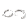 Brass Hoop Earrings Findings EJEW-M025-02G-2