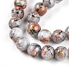 Baking Painted Glass Beads Strands DGLA-N003-10mm-B05-4