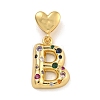 Brass Micro Pave Colorful Cubic Zirconia Pendants KK-P281-01G-B-1