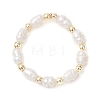 Adjustable Natural Cultured Freshwater Pearl Finger Rings for Women RJEW-JR00993-2