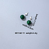 Handmade Fashion Natural Turquoise Stainless Steel Bead Earrings Accessories for Autumn/Winter VH6205-9-1