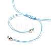 Glass Seed Link Bracelet BJEW-JB08894-03-6