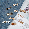 10 Sets 10 Style Alloy Enamel Adjustment Waist Tightener Buckle Buttons FIND-FH0005-37-5