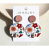 Acrylic Dangle Stud Earrings FS-WG5876E-06-1