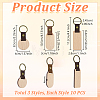 30Pcs 3 Styles Wood Blank & Imitation Leather Pendant Keychains KEYC-GA0001-60-2