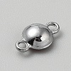 Faceted Glass Flat Round Connector Charms FIND-WH20042-56C-2