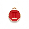 Alloy Enamel Pendants X-ENAM-S124-01B-07I-2