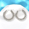 201 Stainless Steel Hoop Earrings EJEW-Q026-14P-A-1