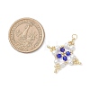 Glass Seed Beaded Star Pendants PALLOY-MZ01165-02-2