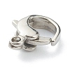 304 Stainless Steel Lobster Claw Clasps STAS-P283-02A-P-3